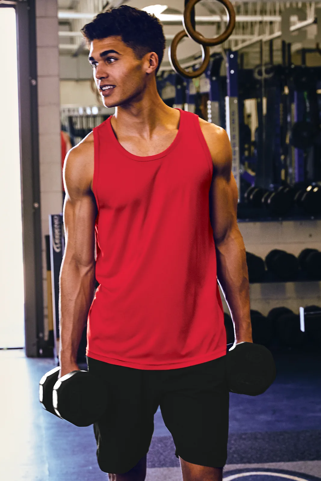 Sport-Tek PosiCharge Competitor Tank — Style ST356 in True Red — manufacturer lifestyle photo