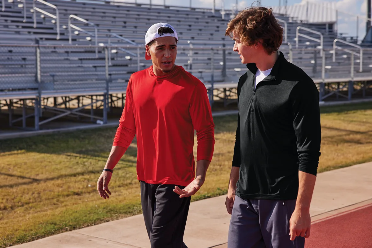 Sport-Tek PosiCharge Competitor 1/4-Zip Pullover — Style ST357 in True Red — manufacturer lifestyle photo