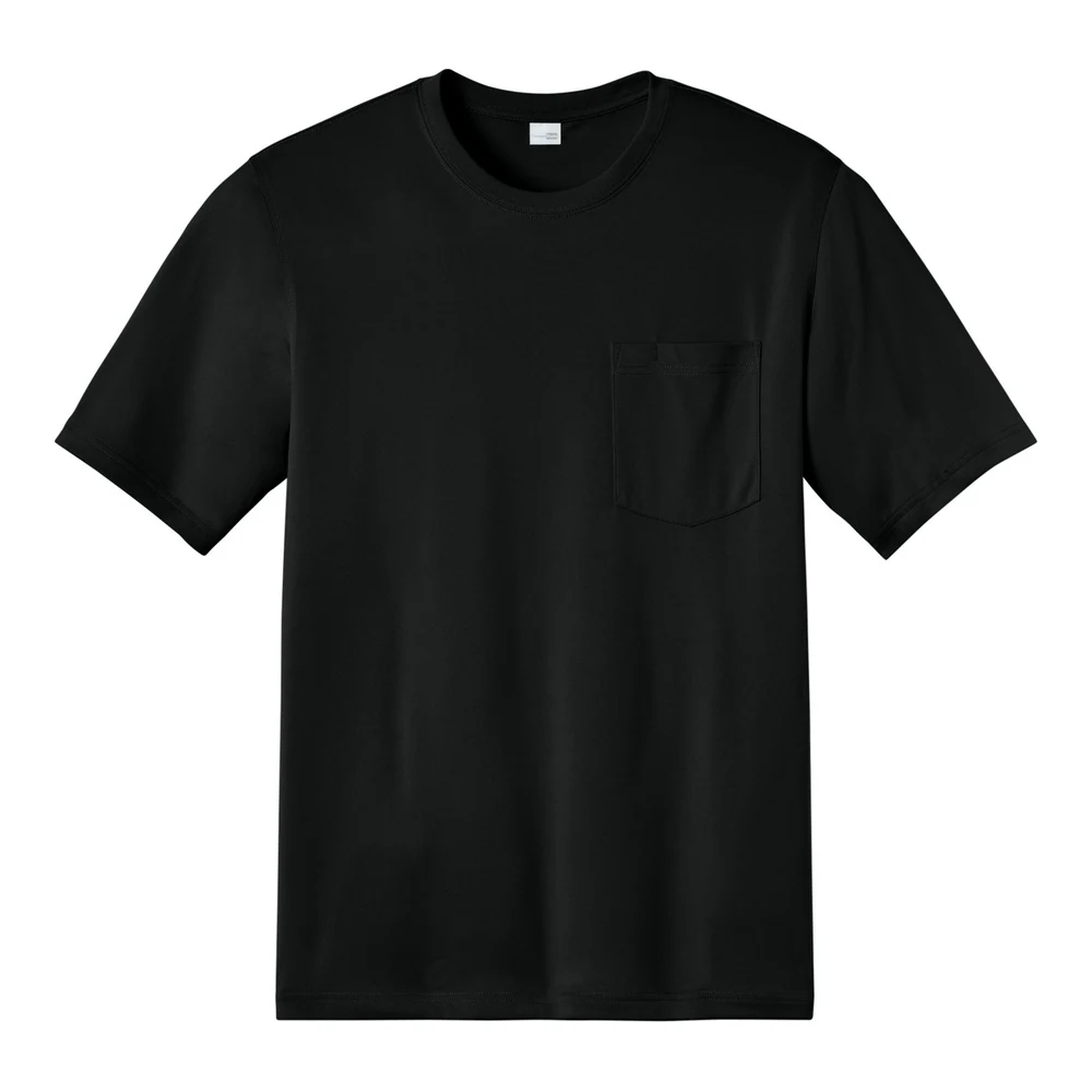 Black CornerStone Tall Workwear Pro Short Sleeve Pocket Tee style TLCS440P, front view