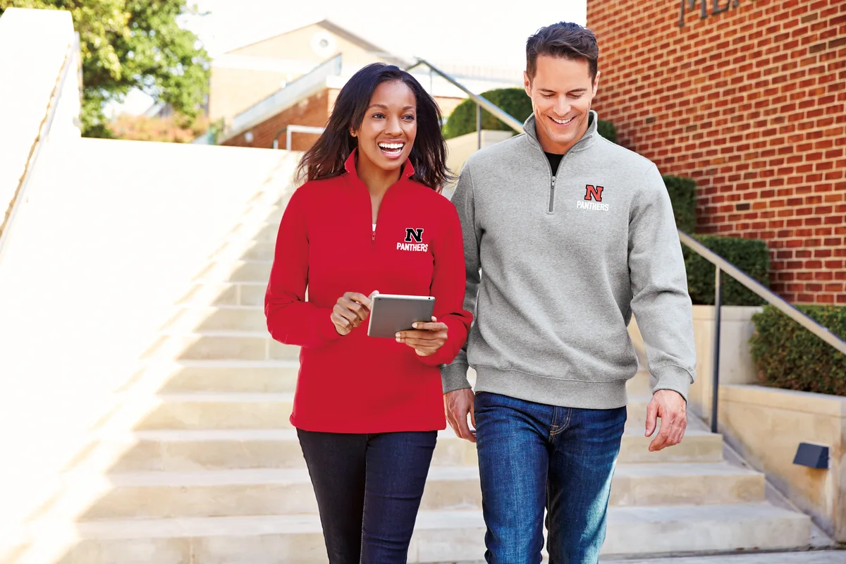 Sport-Tek Tall 1/4-Zip Sweatshirt — Style TST253 in Black — manufacturer lifestyle photo