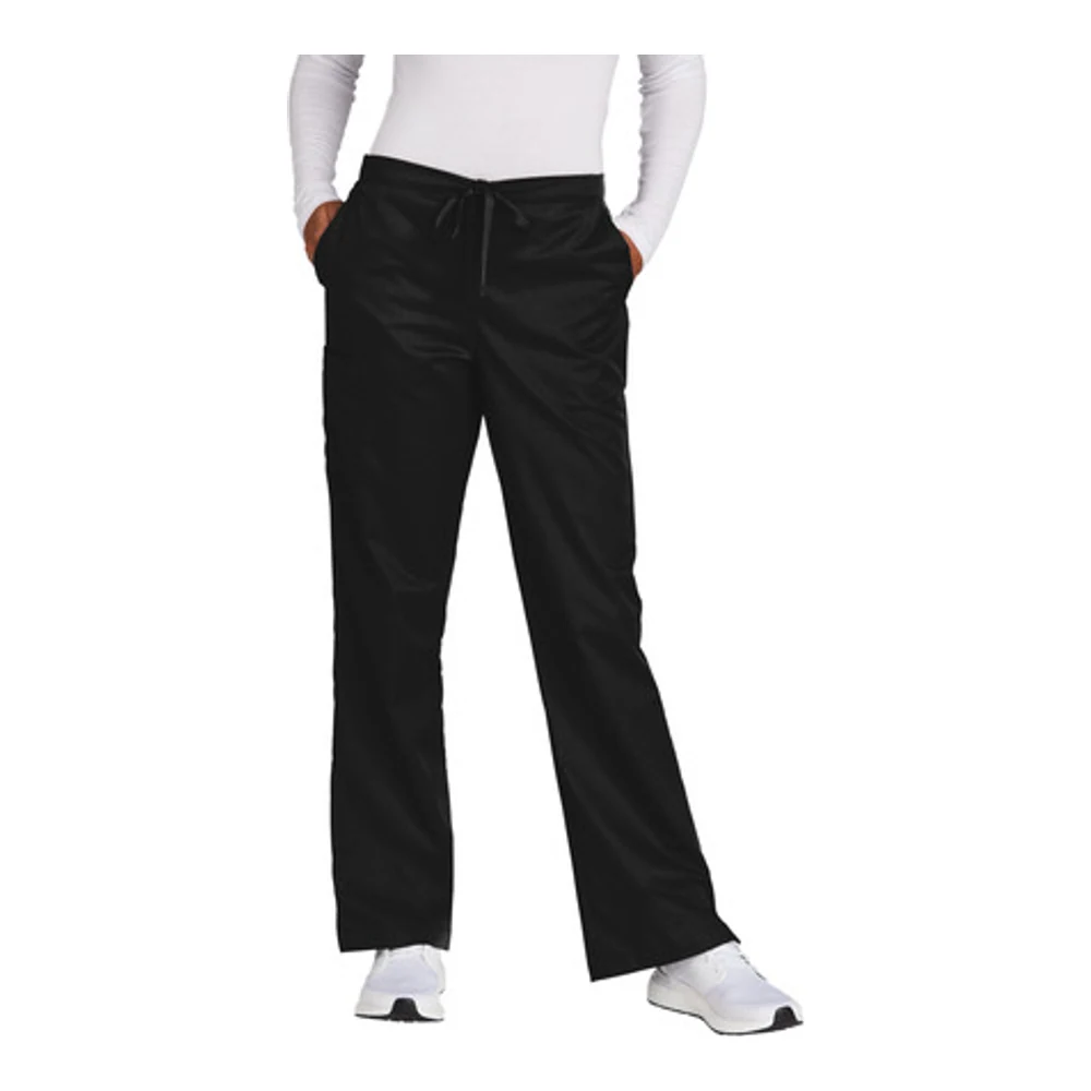 Black Wink Women's Tall WorkFlex Flare Leg Cargo Pant style WW4750T, front view