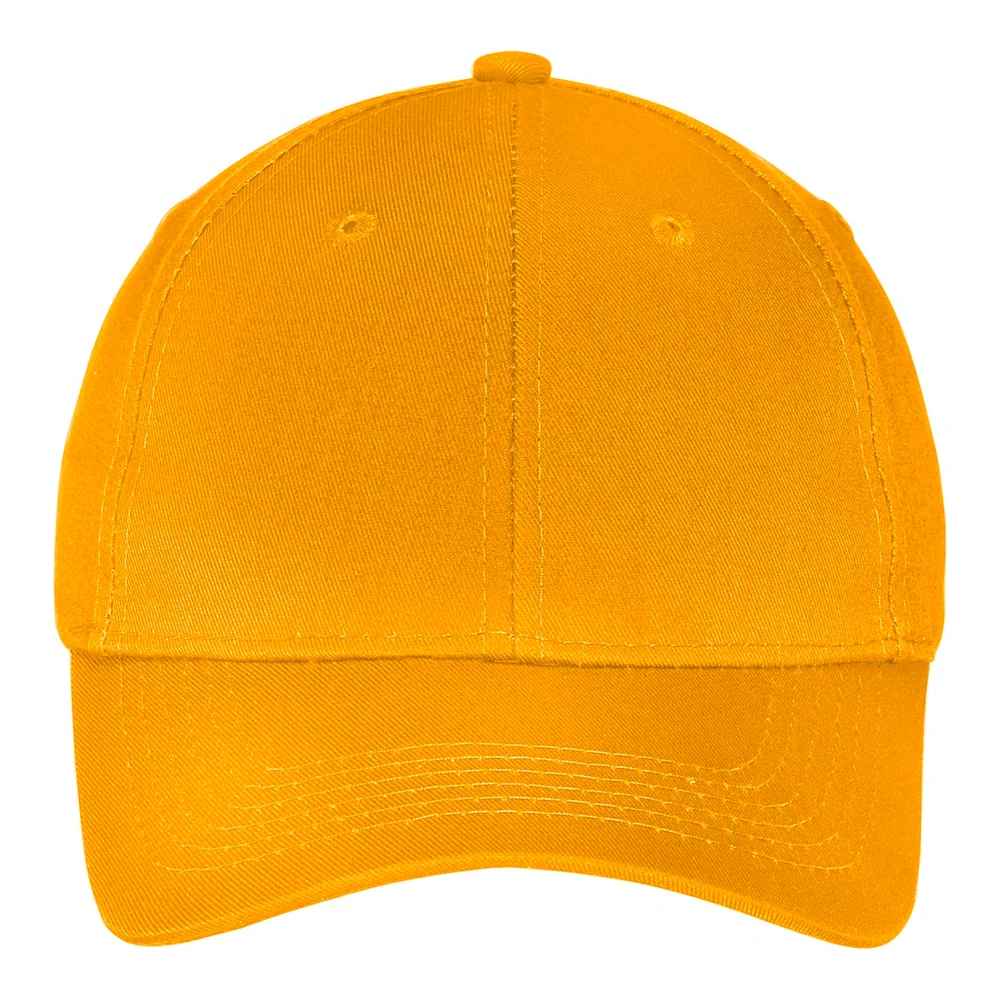Athletic Gold Port Authority Youth Six-Panel Twill Cap style YCP80, front view