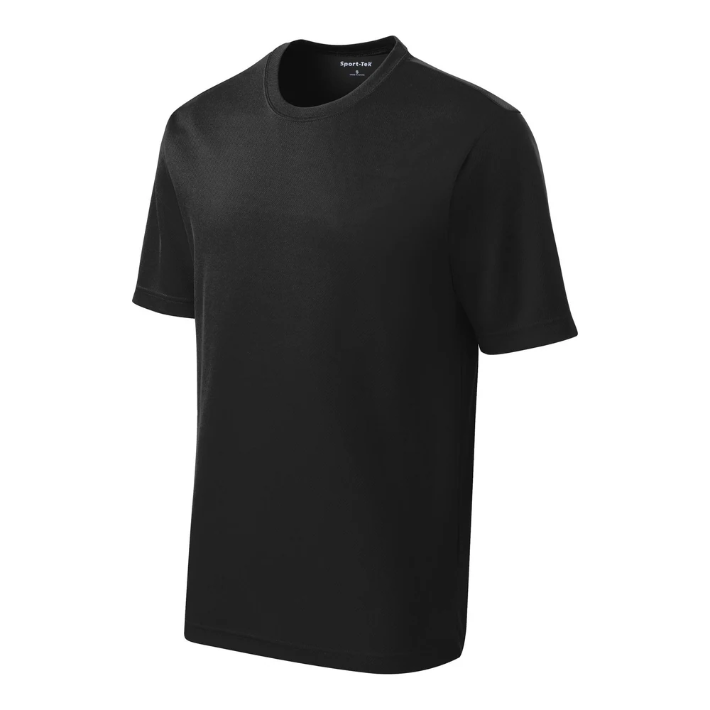 Black Sport-Tek Youth PosiCharge RacerMesh Tee style YST340, front view