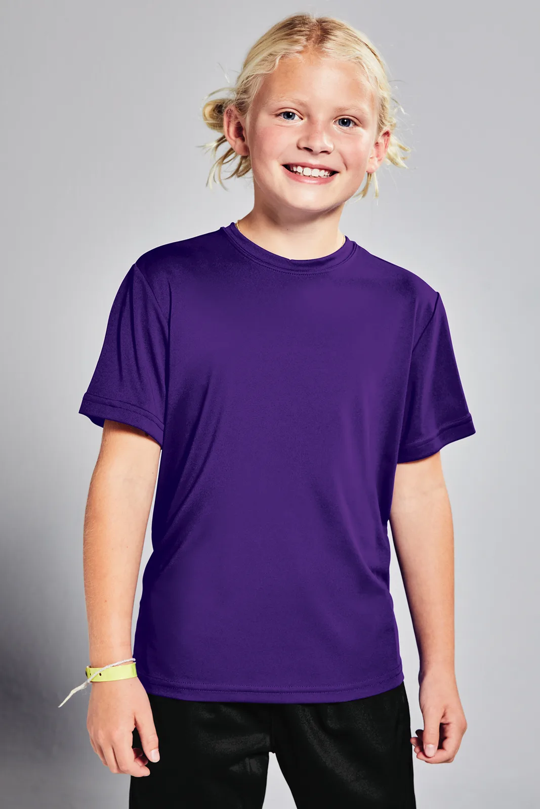 Sport-Tek Youth PosiCharge Competitor Tee — Style YST350 in Purple — manufacturer lifestyle photo