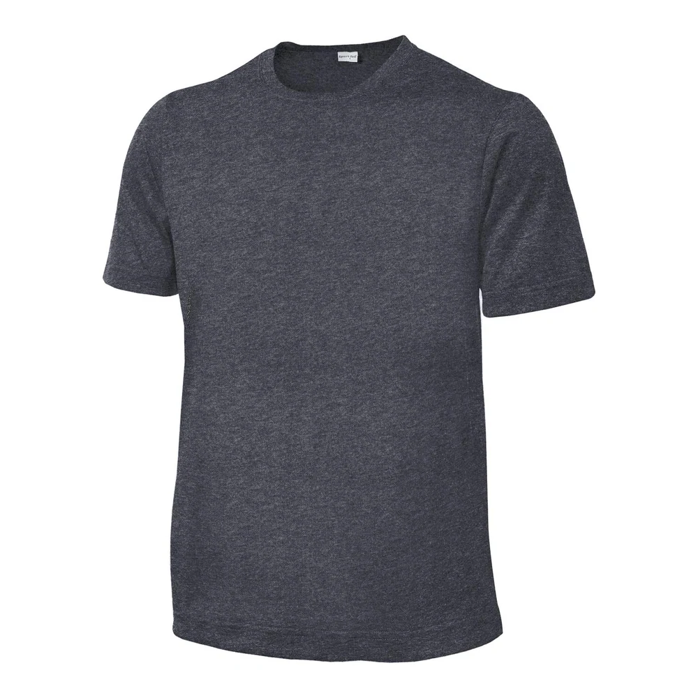 Graphite Heather Sport-Tek Youth Heather Contender Tee style YST360, front view