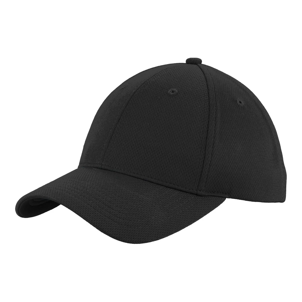 Black Sport-Tek Youth PosiCharge RacerMesh Cap style YSTC26, front view