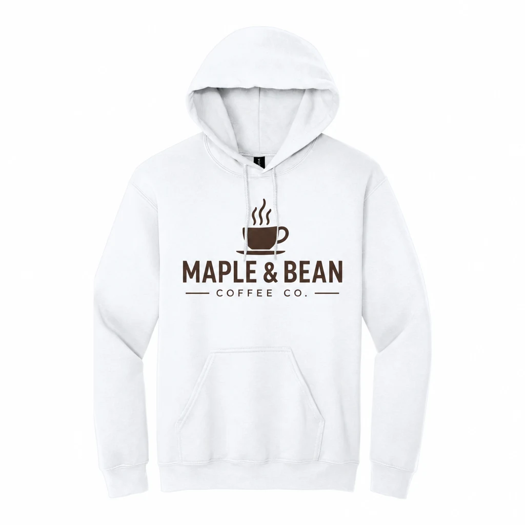 Gildan - Heavy Blend Hooded Sweatshirt — Style 18500 printing flat in White