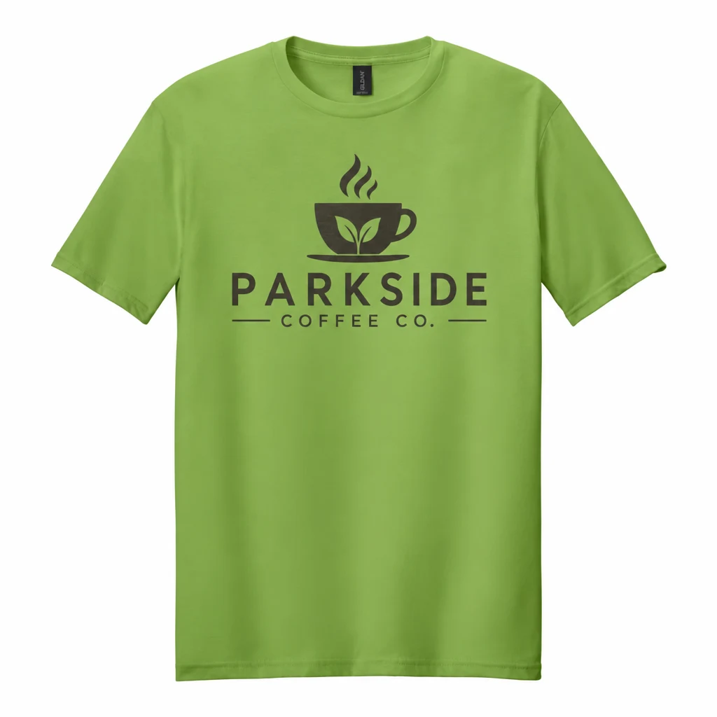 Gildan Softstyle T-Shirt — Style 64000 printing flat example in Kiwi