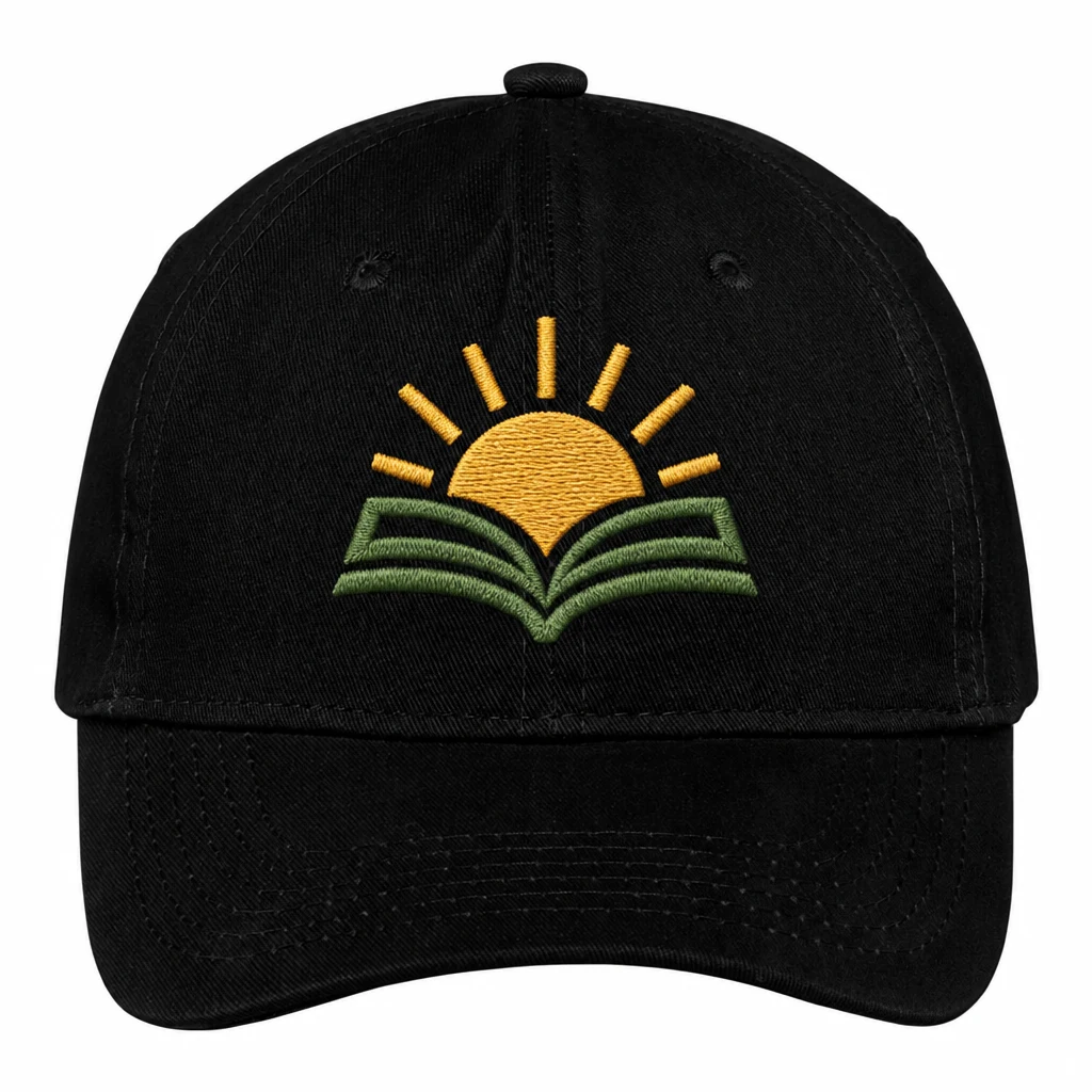 Port Authority Brushed Twill Low Profile Cap — Style CP77 embroidery flat in Black