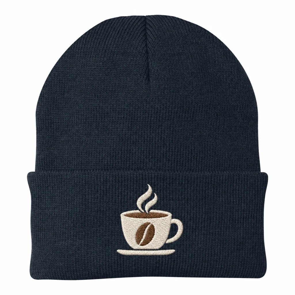 Port Authority Knit Cap — Style CP90 embroidery flat in Navy