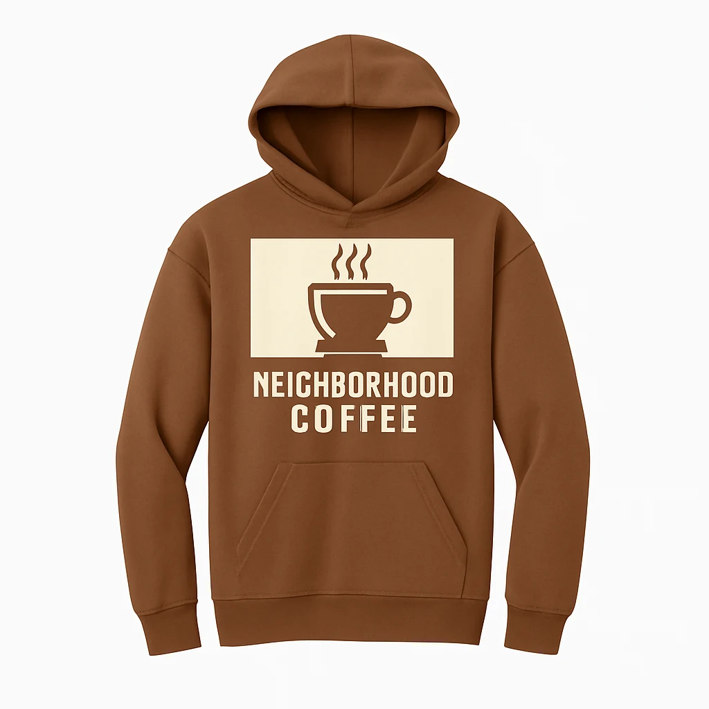 District V.I.T. Heavyweight Fleece Hoodie — Style DT6150 printing flat in Baked Clay