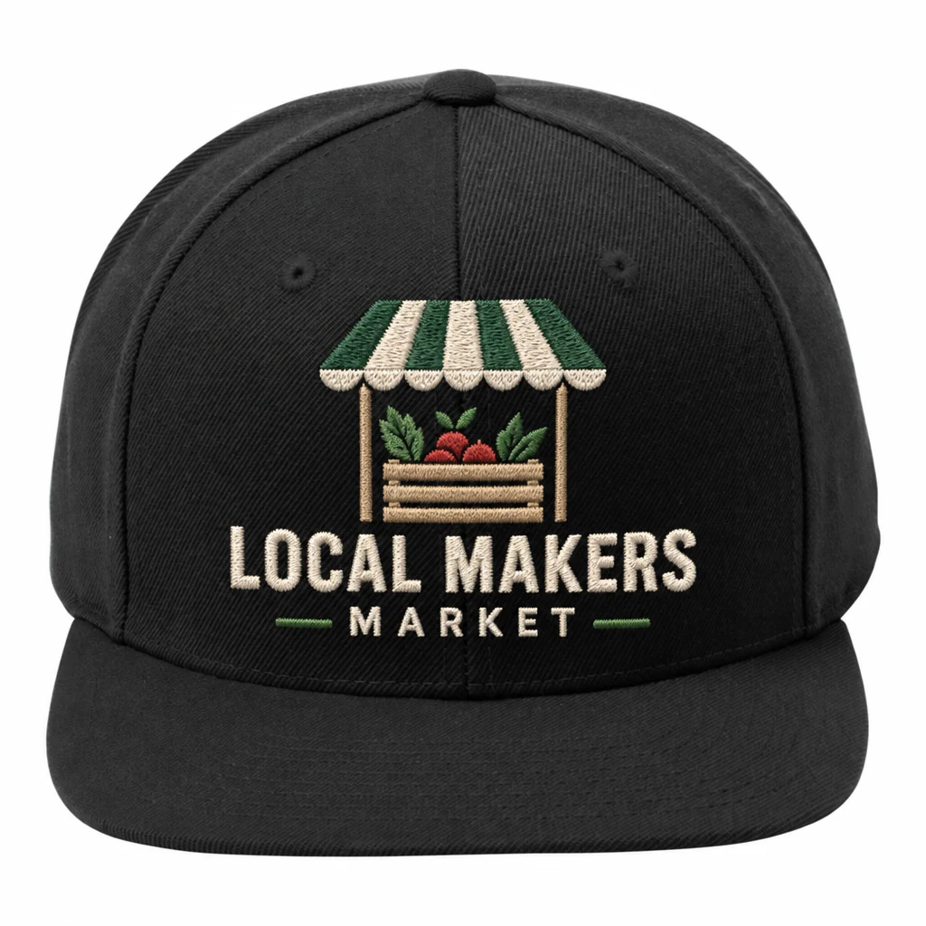 Sport-Tek YP Classics Flat Bill Snapback Cap — Style STC19 embroidery flat in Black