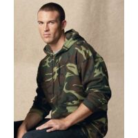 Unisex Camo Fleece Hoodie Sweatshirt Thumbnail