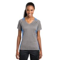 Women's Heather Colorblock Contender V Neck Tee Thumbnail