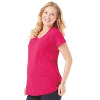 Women's Maternity Scoop Neck Fine Jersey Tee Thumbnail