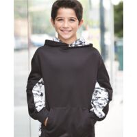 Youth Digital Camo Colorblock Performance Fleece Hooded Sweatshirt Thumbnail