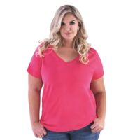 Curvy Collection Women's Premium Jersey V-Neck Tee Thumbnail