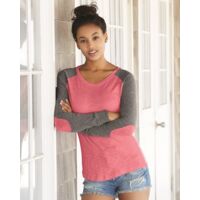 Women’s Preppy Patch Slub Long Sleeve T-Shirt Thumbnail