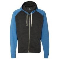 Triblend Raglan Full-Zip Hooded Sweatshirt Thumbnail