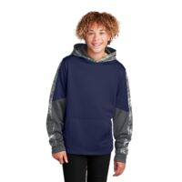 Youth Sport Wick ® Mineral Freeze Fleece Colorblock Hooded Pullover Thumbnail