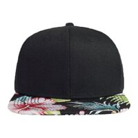 OTTO Superior Cotton Twill w/ Hawaiian Pattern Flat Bill "OTTO SNAP" Six Panel Pro Style Snapback Hat Thumbnail