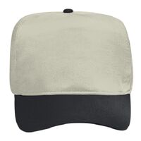 OTTO Brushed Cotton Blend Twill Five Panel High Crown Baseball Cap Thumbnail