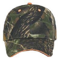 OTTO Camouflage Cotton Blend Twill Sandwich Visor Six Panel Low Profile Baseball Cap Thumbnail