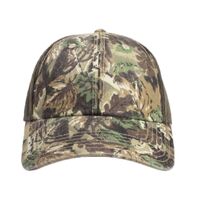 OTTO Camouflage Garment Washed Cotton Blend Twill w/ Heavy Washed PU Coated Back Six Panel Low Profile Baseball Cap Thumbnail
