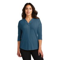 Women's Concept 3/4 Sleeve Soft Split Neck Top Thumbnail