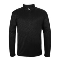 Line Embossed Quarter-Zip Long Sleeve T-Shirt Thumbnail