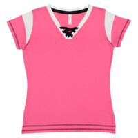 Women's Lace Up Fine Jersey Tee Thumbnail
