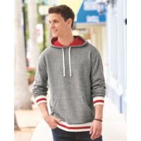 Unisex Peppered Fleece Lapover Hooded Sweatshirt Thumbnail