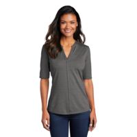 Women's Stretch Heather Open Neck Top Thumbnail