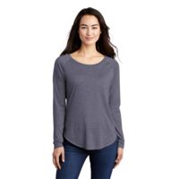 Women's PosiCharge ® Long Sleeve Tri Blend Wicking Scoop Neck Raglan Tee Thumbnail