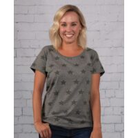 Women's Star Print Scoop Neck Tee Thumbnail
