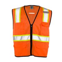 Unisex 6 Pocket Contrast Class 2 Vest Thumbnail