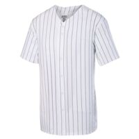 Unisex Pinstripe Full Button Baseball Jersey Thumbnail