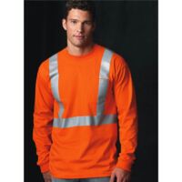 Unisex USA-Made High Visibility Long Sleeve Pocket T-Shirt Thumbnail