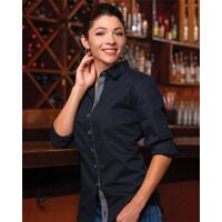 Women's Peached Poplin Long Sleeve Shirt Thumbnail