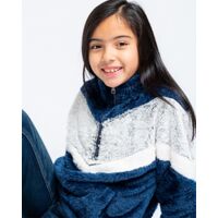 Girls' Chevron Fuzzy Fleece Pullover Thumbnail