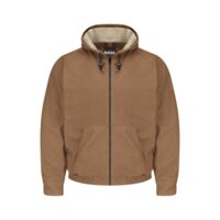 Men's Tall Brown Duck Hooded Jacket - EXCEL FR® ComforTouch Thumbnail