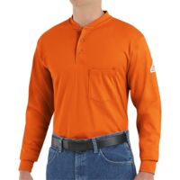 Men's Long Sleeve Tagless Henley Shirt Thumbnail