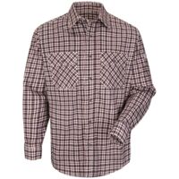 Plaid Long Sleeve Uniform Shirt - Long Sizes Thumbnail