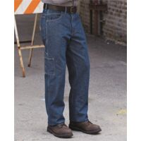 Men's Extended Sizes Flame Resistant Pre-Washed Denim Dungaree Thumbnail