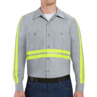 Men's Industrial Enhanced-Visibility Long Sleeve Work Shirt Thumbnail