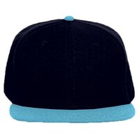 OTTO Wool Blend Twill Square Flat Visor "OTTO SNAP" Six Panel Pro Style Snapback Hat Thumbnail