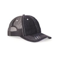Herringbone Unstructured Contrast Stitch Trucker Cap Thumbnail