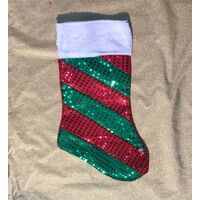 Mint Cherry Green & Red Christmas Stocking Thumbnail
